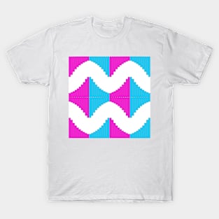 Pink  and blue abstract Column background T-Shirt